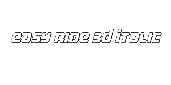 Easy Ride 3D Italic Logo