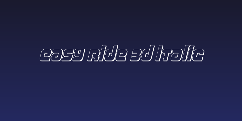 Easy Ride 3D Italic Social Header