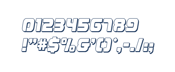 Easy Ride 3D Semi-Italic Other Characters