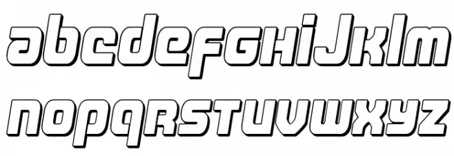 Easy Ride 3D Semi-Italic Caratteri MAIUSCOLE