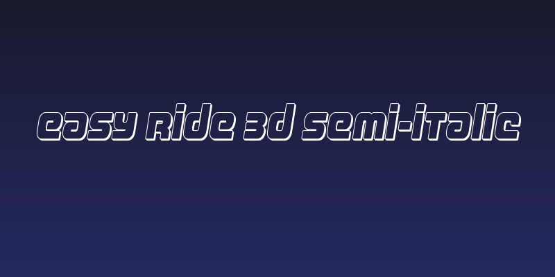 Easy Ride 3D Semi-Italic Social Header