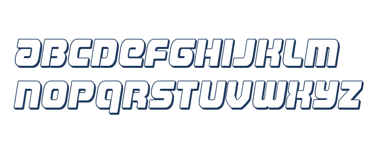 Easy Ride 3D Semi-Italic Lowercase