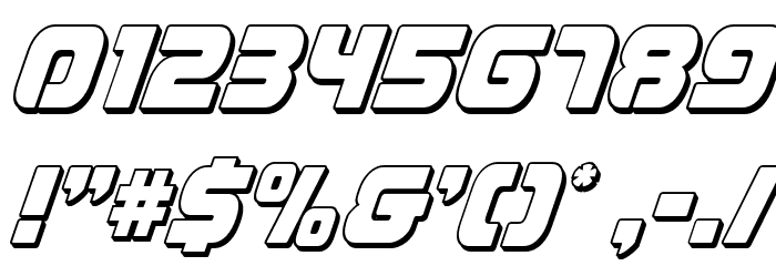 Easy Ride 3D Super-Italic Font OTHER CHARS