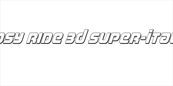 Easy Ride 3D Super-Italic Logo