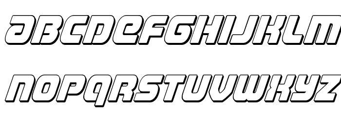Easy Ride 3D Super-Italic Font LOWERCASE