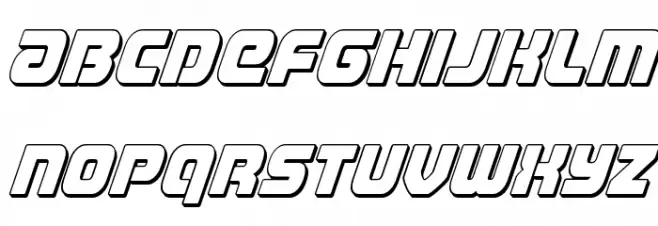 Easy Ride 3D Super-Italic フォント 小文字