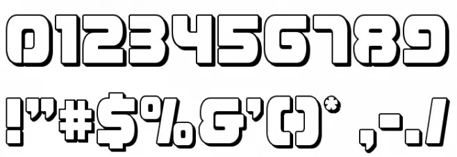 Easy Ride 3D Font OTHER CHARS