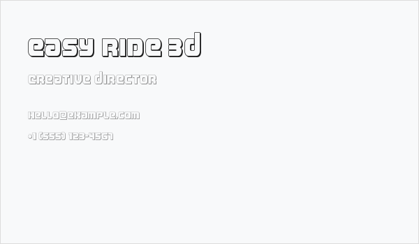 Easy Ride 3D Business Card