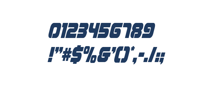 Easy Ride Condensed Italic Other Characters