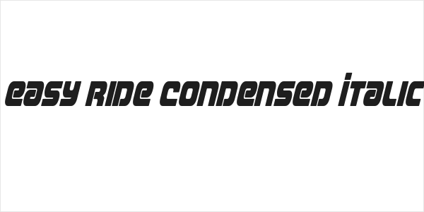 Easy Ride Condensed Italic Logo