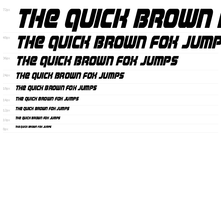 Easy Ride Condensed Italic Waterfall