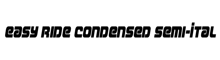 Easy Ride Condensed Semi-Ital  Скачать бесплатные шрифты
