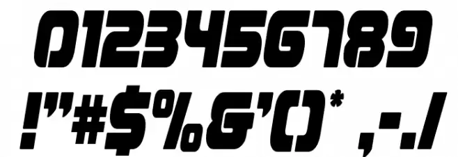 Easy Ride Condensed Semi-Ital Font OTHER CHARS