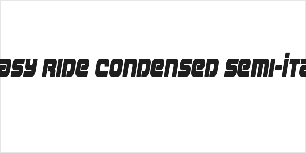 Easy Ride Condensed Semi-Ital Logo