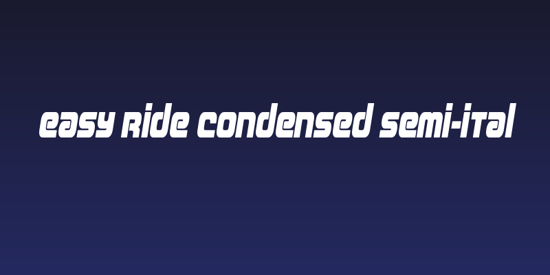 Easy Ride Condensed Semi-Ital Social Header