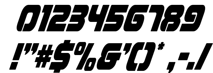 Easy Ride Condensed Super-Ital Font OTHER CHARS