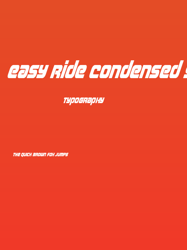 Easy Ride Condensed Super-Ital Poster