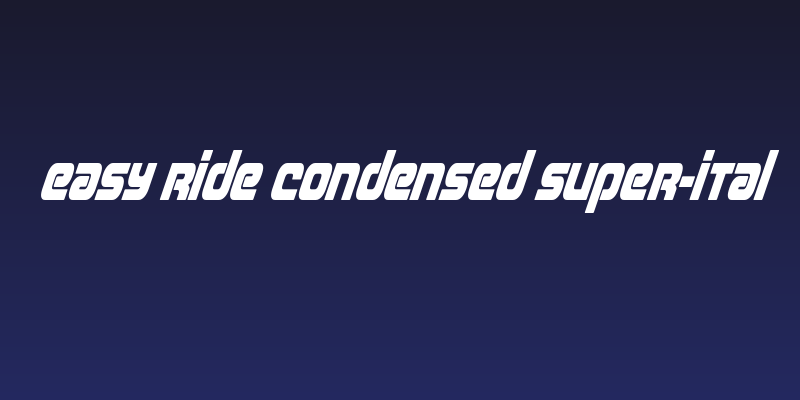 Easy Ride Condensed Super-Ital Social Header