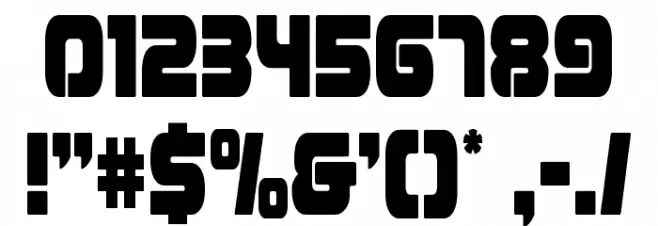 Easy Ride Condensed Font OTHER CHARS