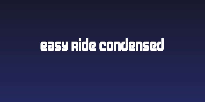 Easy Ride Condensed Social Header