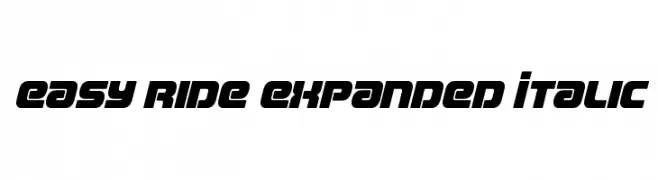 Easy Ride Expanded Italic  フリーフォントのダウンロード