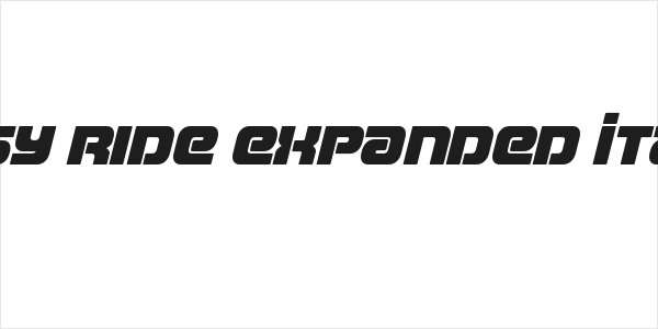 Easy Ride Expanded Italic Logo
