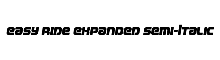 Easy Ride Expanded Semi-Italic  免费字体下载