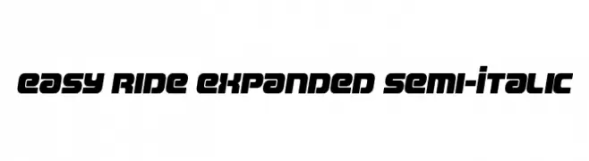 Easy Ride Expanded Semi-Italic  フリーフォントのダウンロード