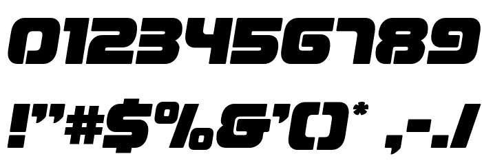 Easy Ride Expanded Semi-Italic Font OTHER CHARS