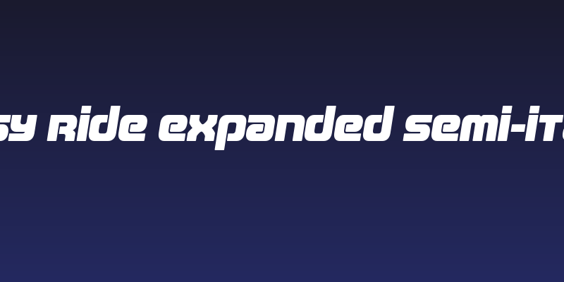 Easy Ride Expanded Semi-Italic Social Header