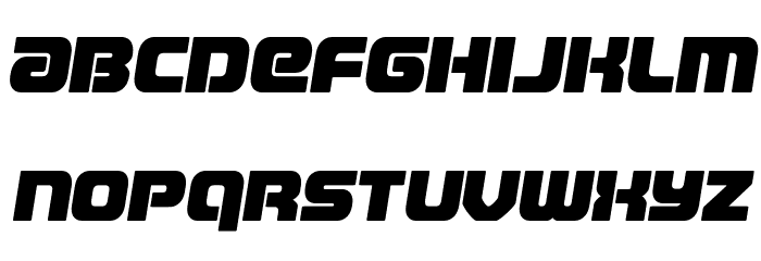 Easy Ride Expanded Semi-Italic Font LOWERCASE