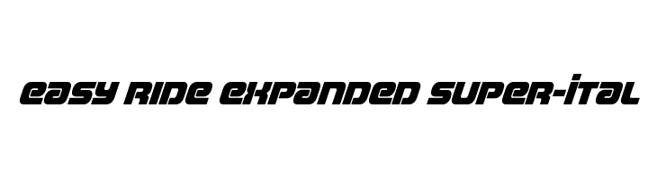 Easy Ride Expanded Super-Ital  नि: शुल्क फ़ॉन्ट्स डाउनलोड