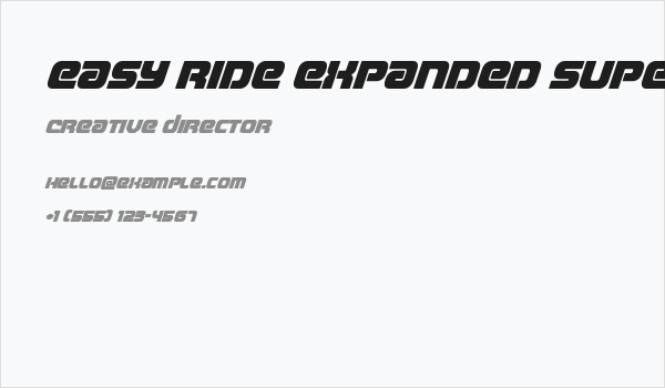 Easy Ride Expanded Super-Ital Business Card