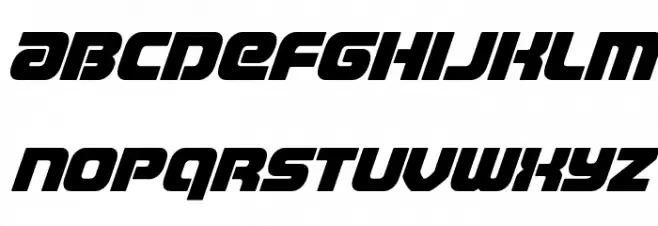 Easy Ride Expanded Super-Ital Schriftart Kleinbuchstaben