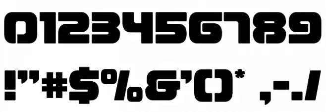 Easy Ride Expanded Font OTHER CHARS