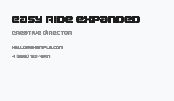 Easy Ride Expanded Business Card