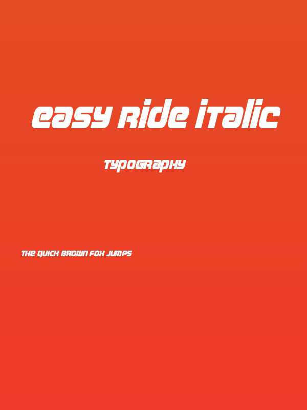 Easy Ride Italic Poster