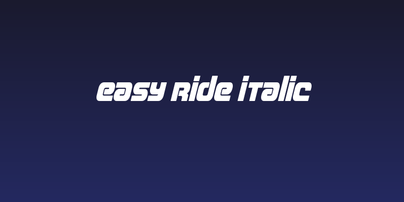 Easy Ride Italic Social Header