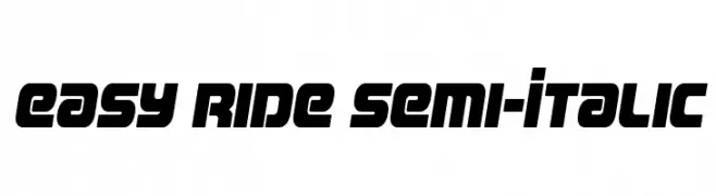 Easy Ride Semi-Italic  Frei Schriftart Herunterladen