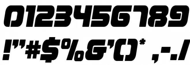 Easy Ride Semi-Italic Font OTHER CHARS