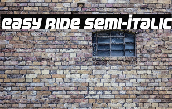 Easy Ride Semi-Italic Example 1