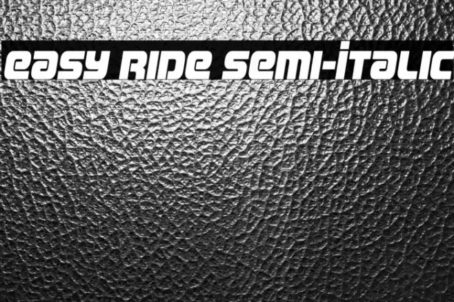 Easy Ride Semi-Italic Font examples