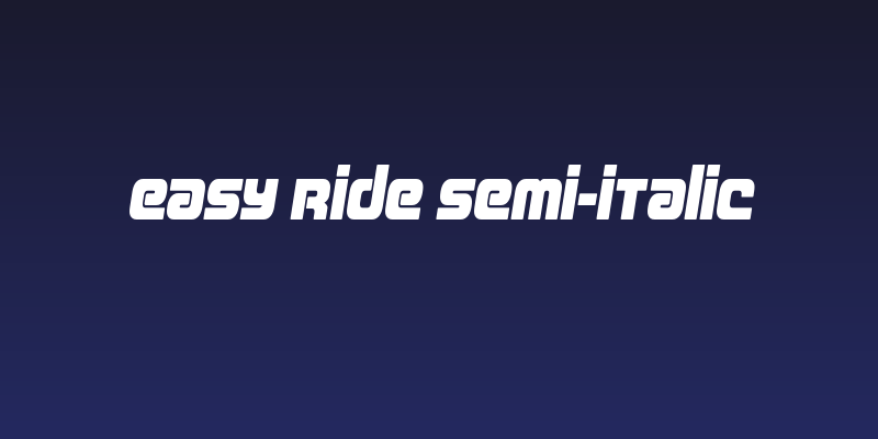 Easy Ride Semi-Italic Social Header