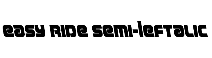 Easy Ride Semi-Leftalic  Frei Schriftart Herunterladen