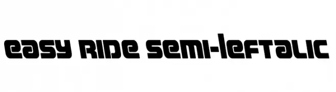 Easy Ride Semi-Leftalic  フリーフォントのダウンロード