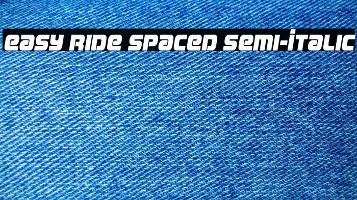 Easy Ride Spaced Semi-Italic Example 1
