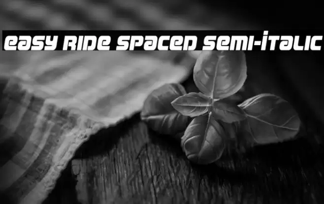 Easy Ride Spaced Semi-Italic Font examples