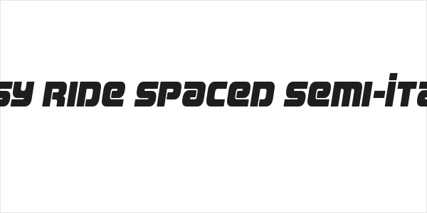 Easy Ride Spaced Semi-Italic Logo
