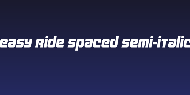 Easy Ride Spaced Semi-Italic Social Header