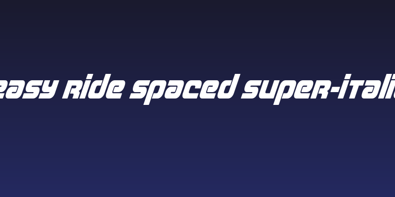 Easy Ride Spaced Super-Italic Social Header